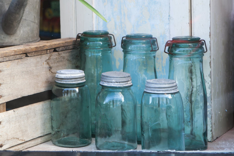 Gläser die früher zur Fermentation verwendet wurden.