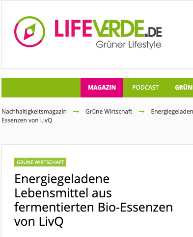 Energiegeladene Lebensmittel aus fermentierten Bio-Essenzen von LivQ