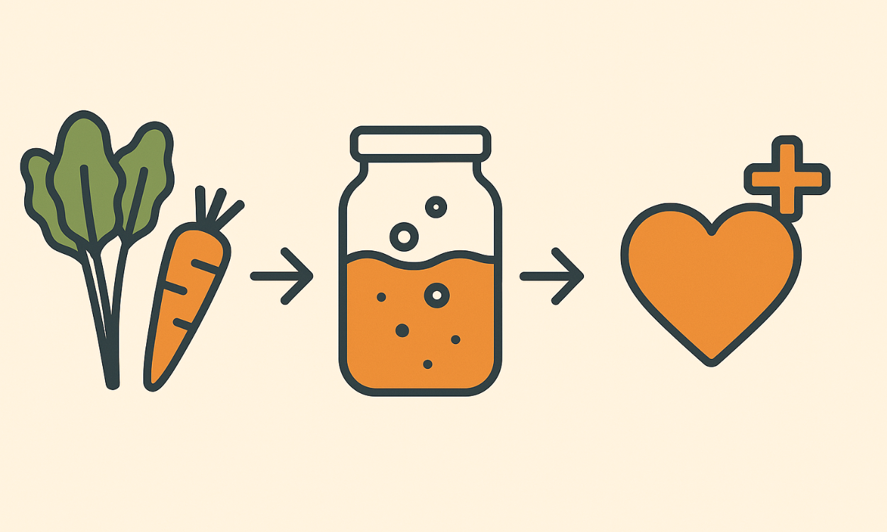 gute Rohstoffe werden fermentiert, fürs Wohlbefinden und Immunsystem, Mikrobiom