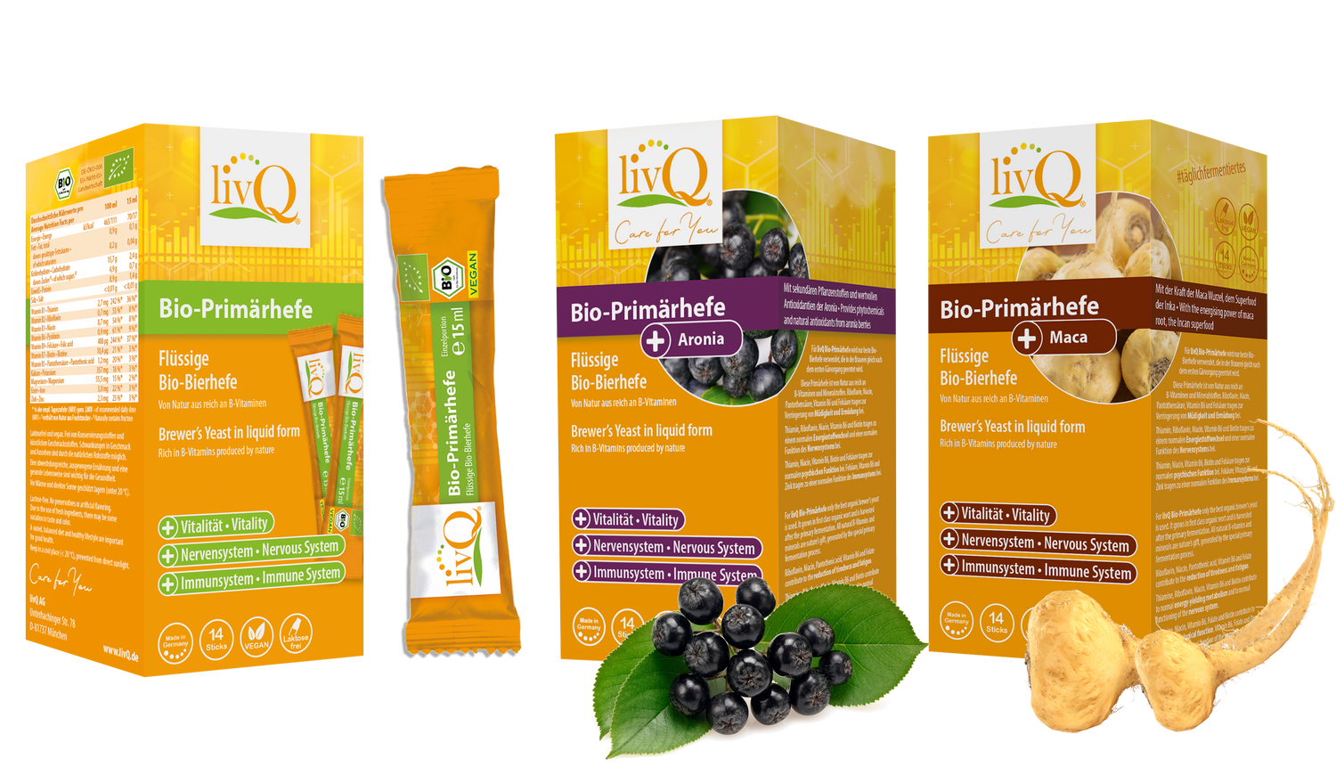 Flüssige B-Vitamine, Bio-Bierhefe in Einzelportion frisch praktisch, für Vitalität und Immunsystem